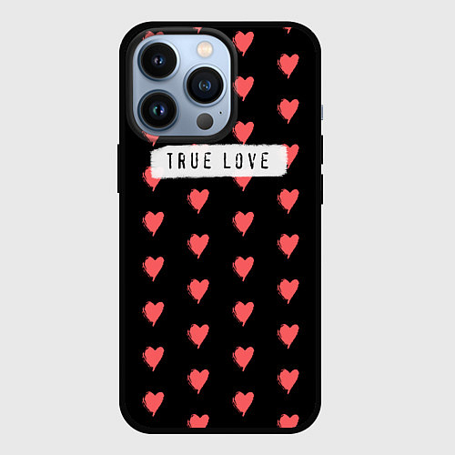 Чехол iPhone 13 Pro True Love / 3D-Черный – фото 1