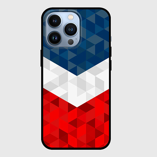 Чехол iPhone 13 Pro Форма России / 3D-Черный – фото 1
