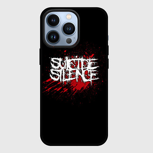 Чехол iPhone 13 Pro Suicide Silence Blood / 3D-Черный – фото 1