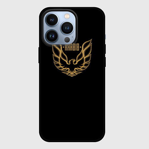 Чехол iPhone 13 Pro Khabib: Gold Eagle / 3D-Черный – фото 1