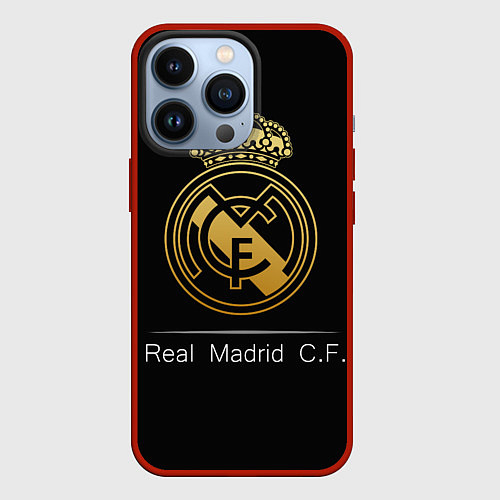 Чехол iPhone 13 Pro FC Real Madrid: Gold Edition / 3D-Красный – фото 1