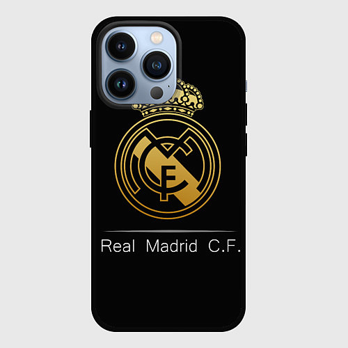 Чехол iPhone 13 Pro FC Real Madrid: Gold Edition / 3D-Черный – фото 1