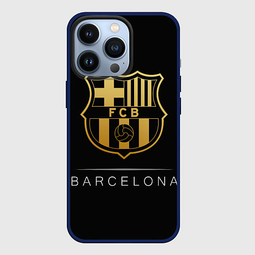 Чехол iPhone 13 Pro Barcelona Gold Edition / 3D-Тёмно-синий – фото 1
