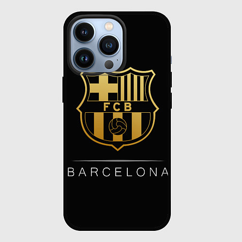 Чехол iPhone 13 Pro Barcelona Gold Edition / 3D-Черный – фото 1
