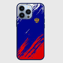 Чехол для iPhone 13 Pro RUSSIA SPORT, цвет: 3D-тёмно-синий