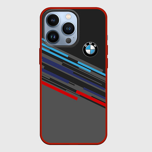 Чехол iPhone 13 Pro BMW BRAND COLOR / 3D-Красный – фото 1