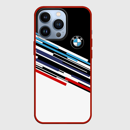 Чехол iPhone 13 Pro BMW BRAND COLOR БМВ / 3D-Красный – фото 1