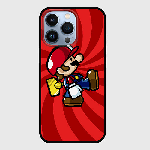 Чехол iPhone 13 Pro Super Mario: Red Illusion / 3D-Черный – фото 1