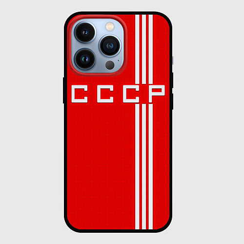 Чехол iPhone 13 Pro Cборная СССР / 3D-Черный – фото 1