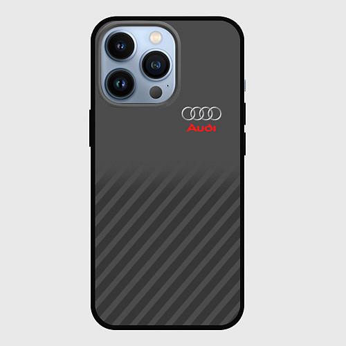 Чехол iPhone 13 Pro Audi: Grey Sport Line / 3D-Черный – фото 1