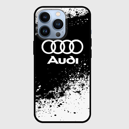Чехол iPhone 13 Pro Audi: Black Spray / 3D-Черный – фото 1