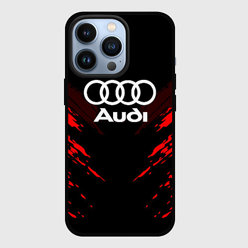 Чехол iPhone 13 Pro Audi: Red Anger / 3D-Черный – фото 1
