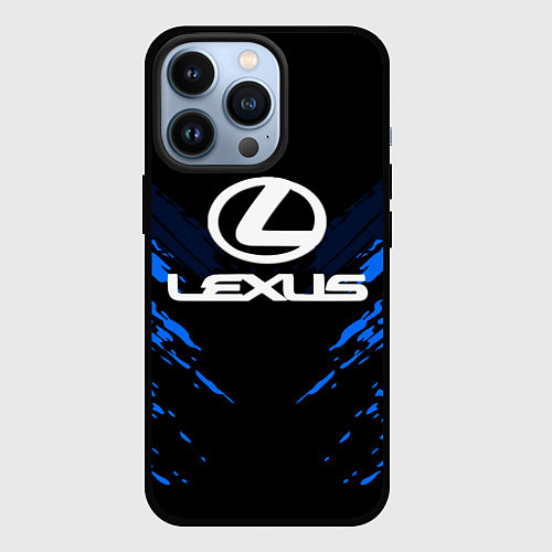Чехол iPhone 13 Pro Lexus: Blue Anger / 3D-Черный – фото 1