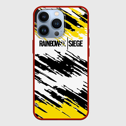 Чехол iPhone 13 Pro Rainbow Six Siege: Yellow / 3D-Красный – фото 1