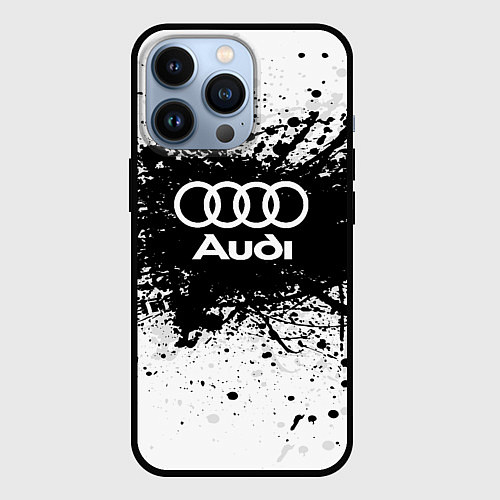 Чехол iPhone 13 Pro Audi: Black Spray / 3D-Черный – фото 1