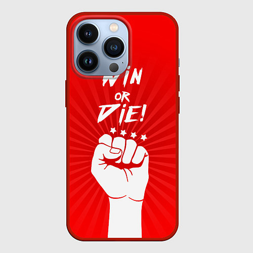 Чехол iPhone 13 Pro FCSM: Win or Die / 3D-Красный – фото 1