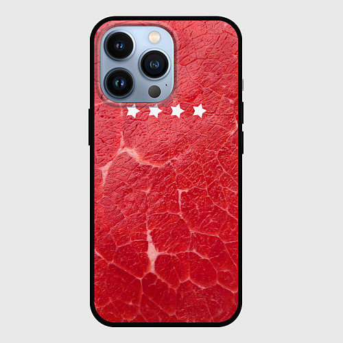 Чехол iPhone 13 Pro Мясо 100% / 3D-Черный – фото 1