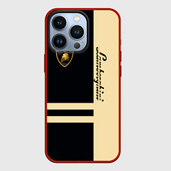 Чехол для iPhone 13 Pro Lamborghini Sport, цвет: 3D-красный