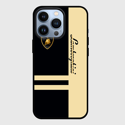 Чехол iPhone 13 Pro Lamborghini Sport / 3D-Черный – фото 1