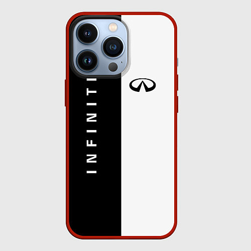 Чехол iPhone 13 Pro Infiniti: Black & White / 3D-Красный – фото 1