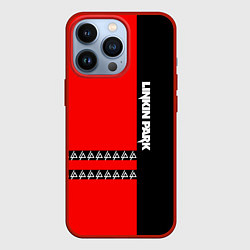 Чехол для iPhone 13 Pro Linkin Park: Red & Black, цвет: 3D-красный