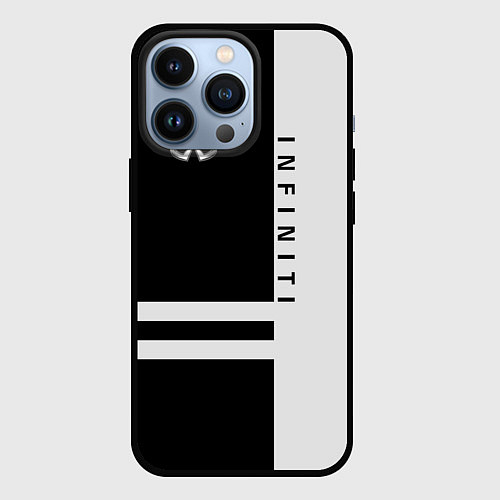 Чехол iPhone 13 Pro Infiniti: B&W Lines / 3D-Черный – фото 1