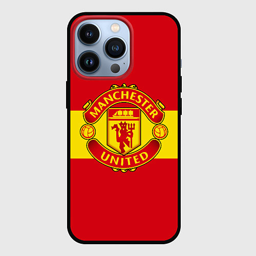 Чехол iPhone 13 Pro FC Man United: Red Style / 3D-Черный – фото 1