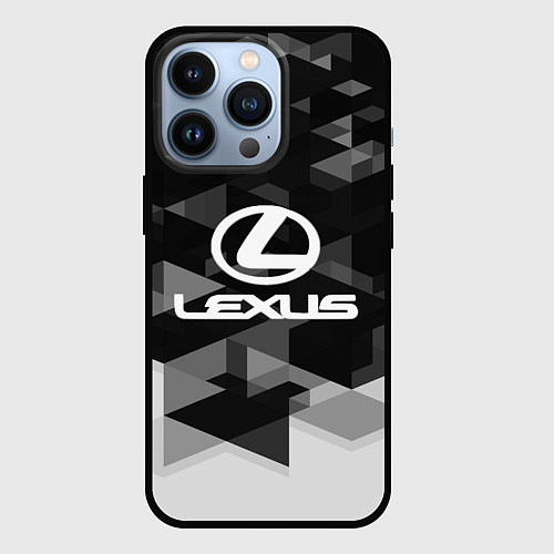 Чехол iPhone 13 Pro Lexus sport geometry / 3D-Черный – фото 1