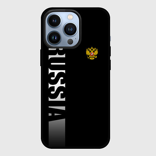 Чехол iPhone 13 Pro Russia: Black Line / 3D-Черный – фото 1