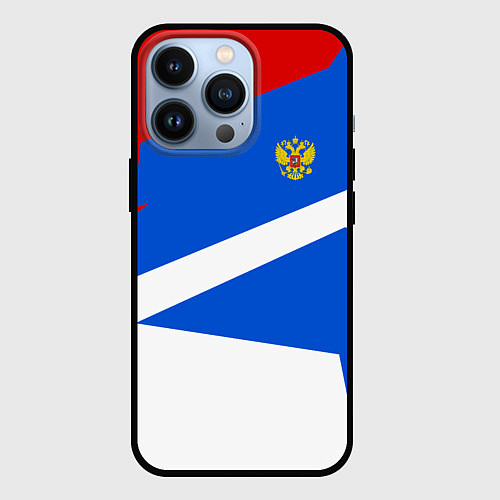 Чехол iPhone 13 Pro Russia: Light Sport / 3D-Черный – фото 1