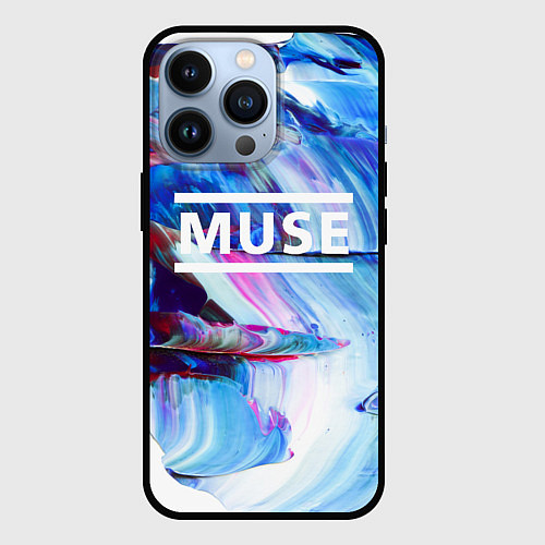 Чехол iPhone 13 Pro MUSE: Blue Colours / 3D-Черный – фото 1