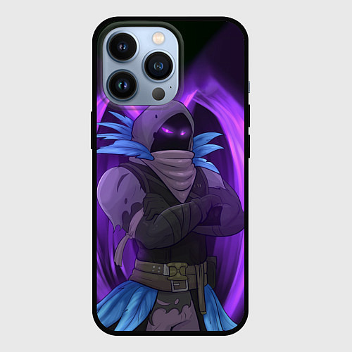 Чехол iPhone 13 Pro Violet Raven / 3D-Черный – фото 1