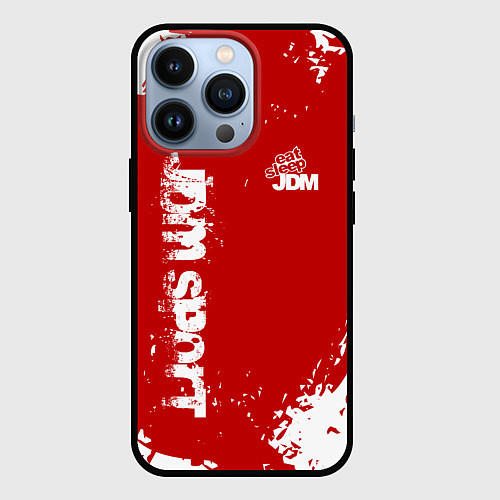 Чехол iPhone 13 Pro Eat Sleep JDM: Red Style / 3D-Черный – фото 1