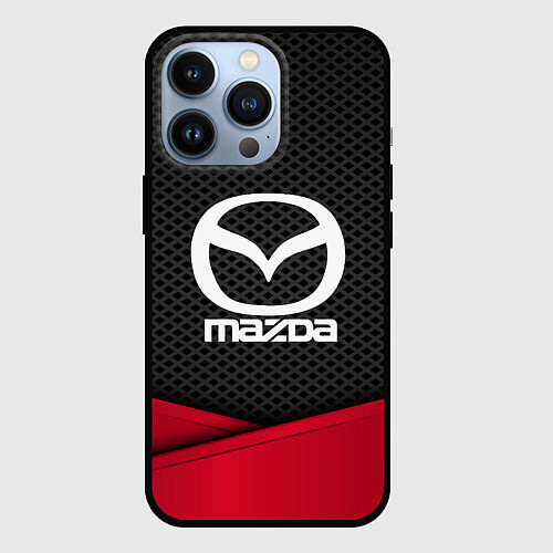Чехол iPhone 13 Pro Mazda: Grey Carbon / 3D-Черный – фото 1
