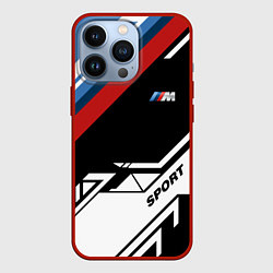 Чехол для iPhone 13 Pro BMW GEOMETRY SPORT БМВ M PERFORMANCE, цвет: 3D-красный