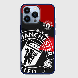 Чехол для iPhone 13 Pro FC Man United: Exclusive, цвет: 3D-тёмно-синий