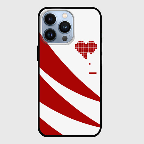 Чехол iPhone 13 Pro Игра в сердца / 3D-Черный – фото 1