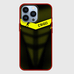Чехол iPhone 13 Pro CS:GO Yellow Carbon