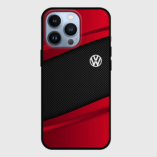 Чехол iPhone 13 Pro Volkswagen: Red Sport / 3D-Черный – фото 1