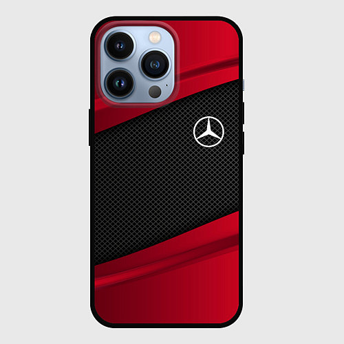 Чехол iPhone 13 Pro Mercedes Benz: Red Sport / 3D-Черный – фото 1