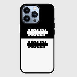 Чехол для iPhone 13 Pro Molly: Black & White, цвет: 3D-черный