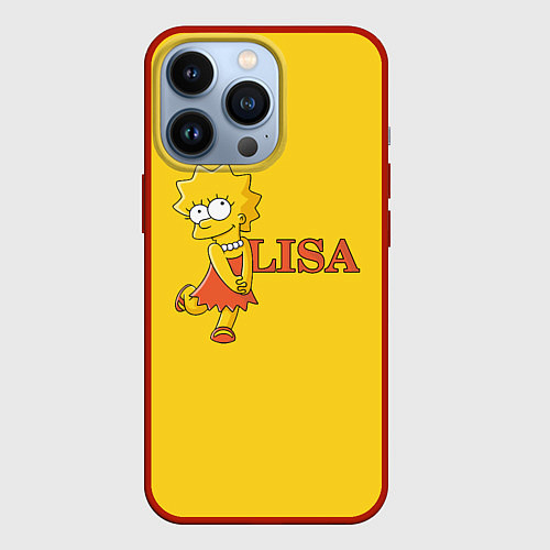 Чехол iPhone 13 Pro Lisa Simpson / 3D-Красный – фото 1