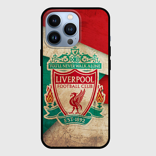 Чехол iPhone 13 Pro FC Liverpool: Old Style / 3D-Черный – фото 1