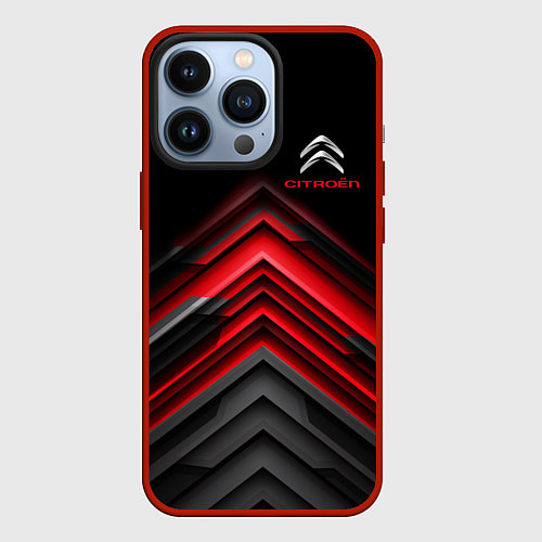 Чехол iPhone 13 Pro Citroen: Red sport / 3D-Красный – фото 1