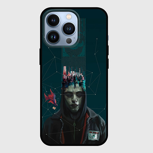 Чехол iPhone 13 Pro Mr. Robot / 3D-Черный – фото 1