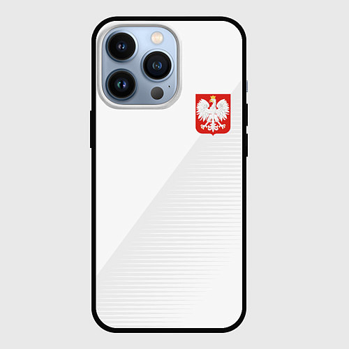Чехол iPhone 13 Pro Poland Team: Home WC-2018 / 3D-Черный – фото 1