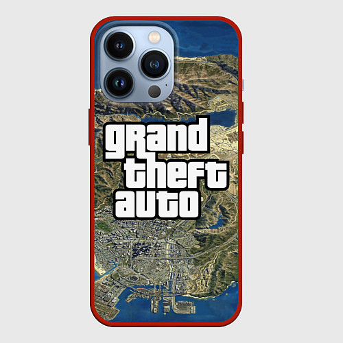 Чехол iPhone 13 Pro GTA / 3D-Красный – фото 1