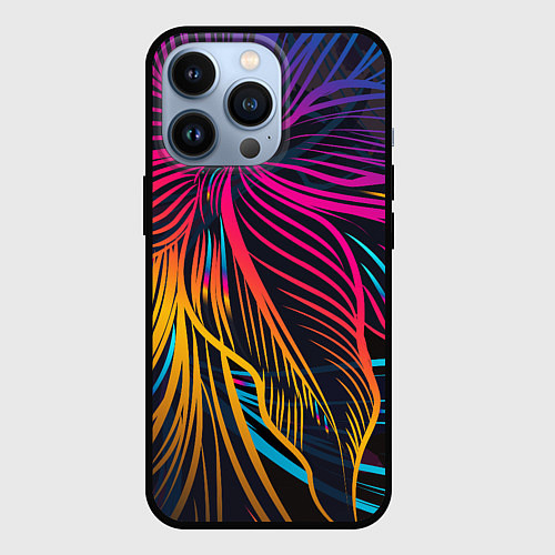 Чехол iPhone 13 Pro Floral Design / 3D-Черный – фото 1