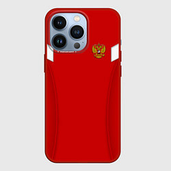 Чехол для iPhone 13 Pro Сборная России, цвет: 3D-красный
