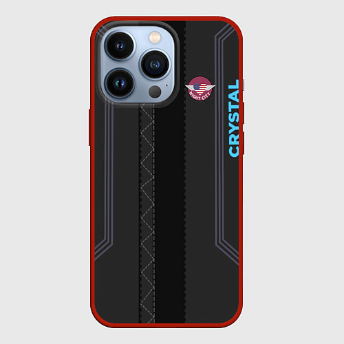 Чехол iPhone 13 Pro Cyberpunk 2077: Crystal Jock / 3D-Красный – фото 1